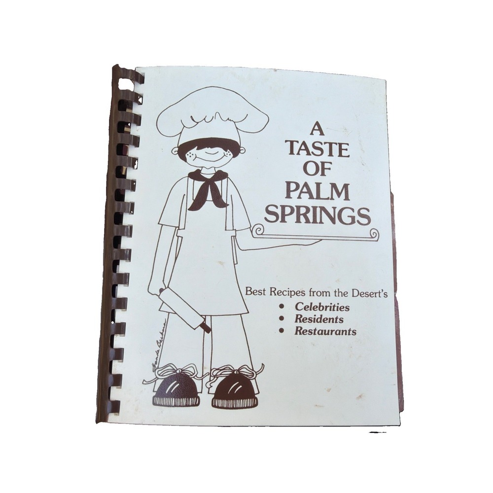 Palm Springs CA Celebrities Restaurants Residents Vtg Cookbook MCM 1979 SEEINDEX